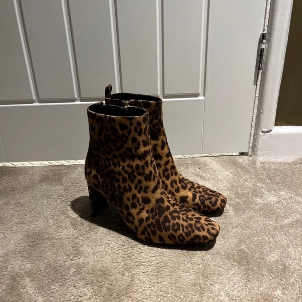 New Look Brown Leopard Ankle Boots